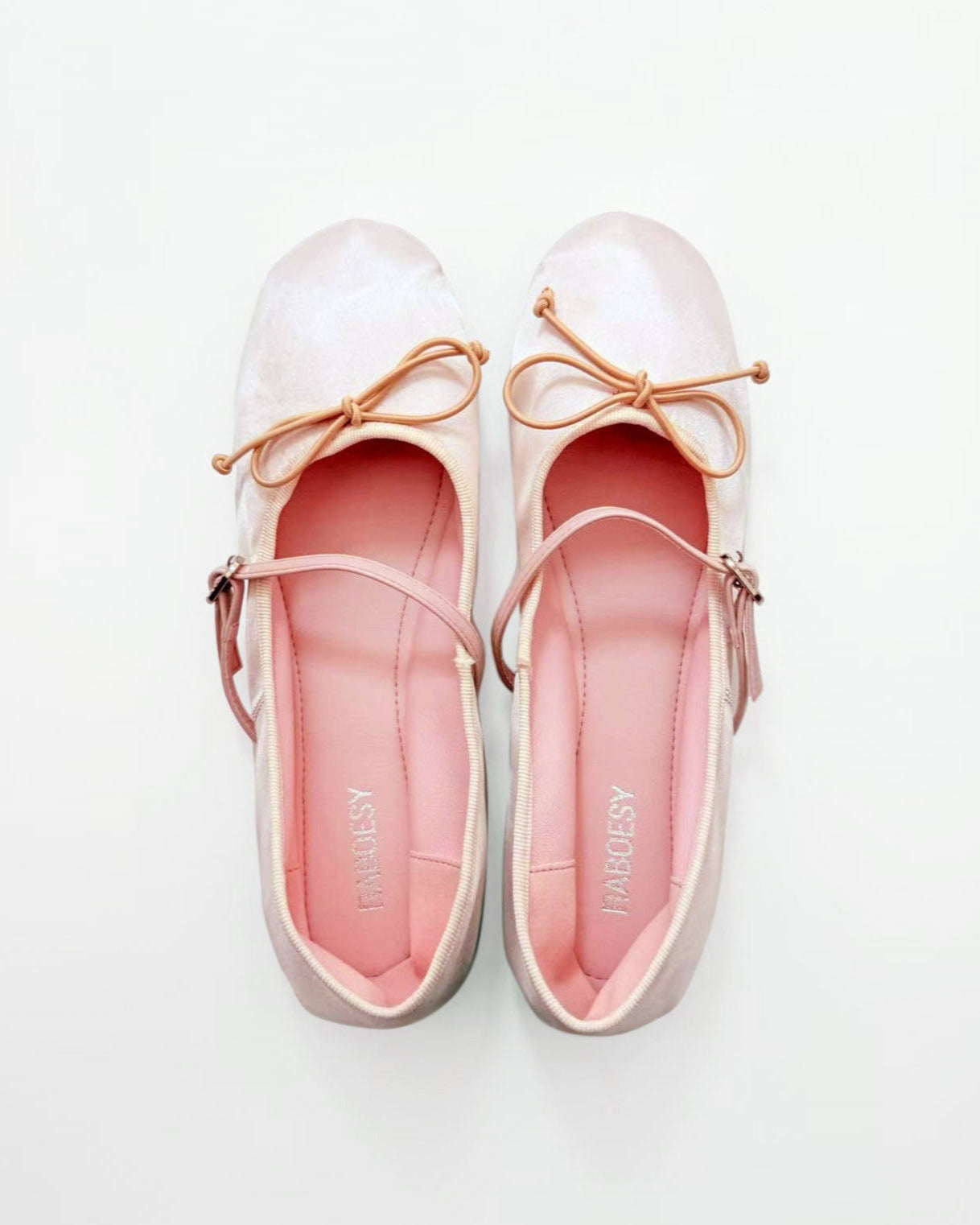 靴 Mary Jane Crystal Ribbon Satin Flats Satin Mary Jane Flats – Raboesy