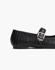 Knitted Bow Tie Mary Jane Flats