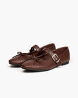 Knitted Bow Tie Mary Jane Flats