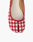 Gingham Ballet Tabi Flats