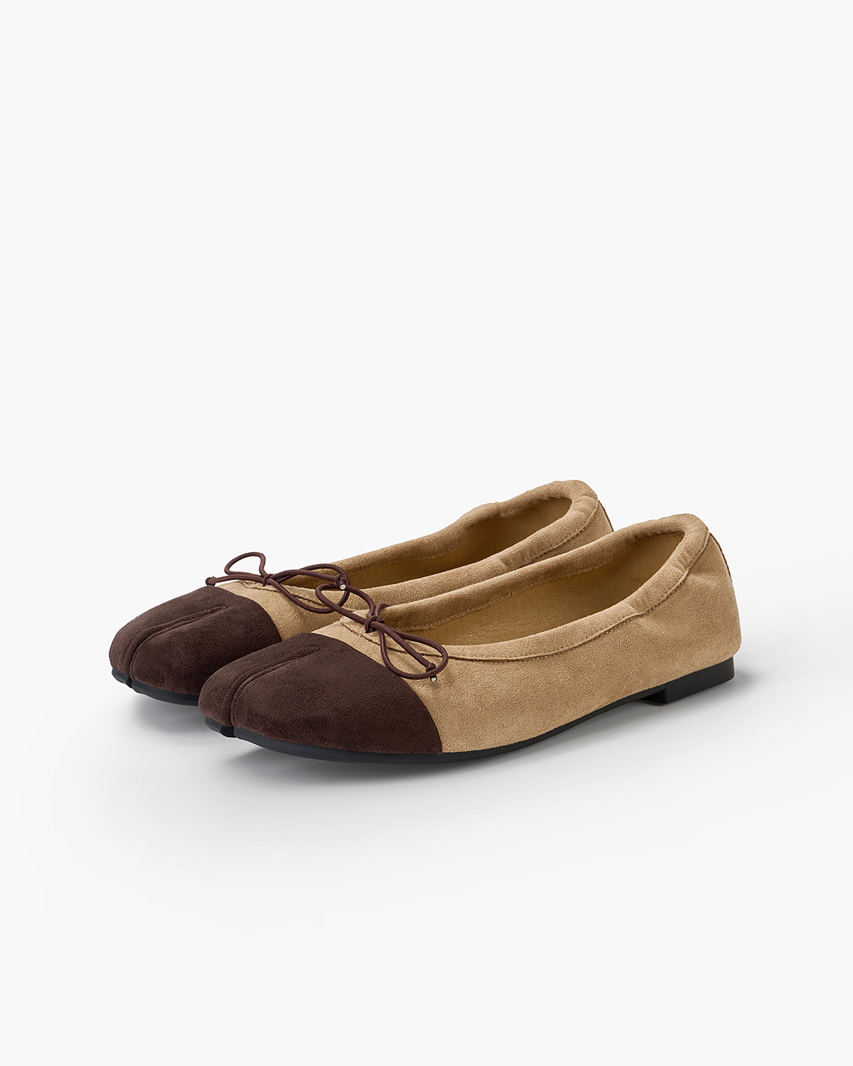 Foldable Color Block Tabi Flats