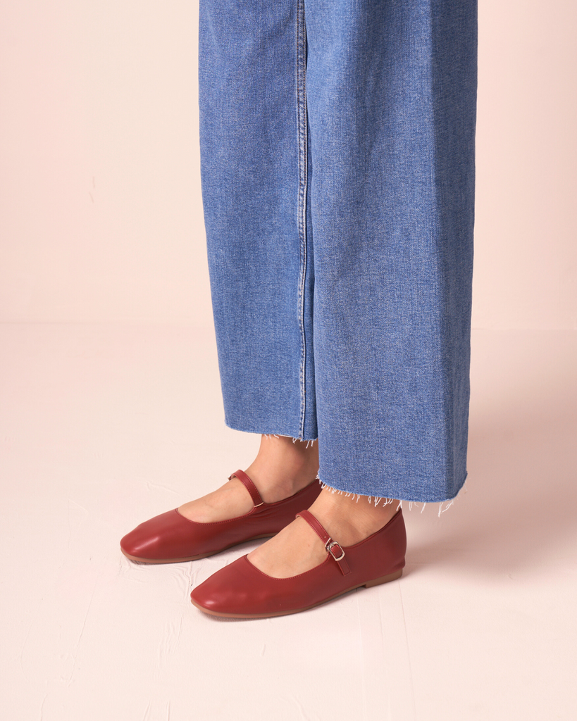 Round Toe Mary Jane Flats – Raboesy