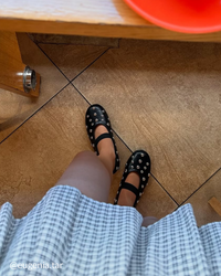 Studded Single Band Ballet Flats